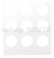 Manuálny podávač 12cm - 30/40mm kruh, 3x3 = 9 dier 