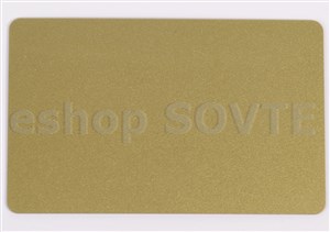 Zlatá metalická plastová karta 81110
