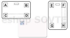 Biela plastová karta s hologramom pozícia D 82327